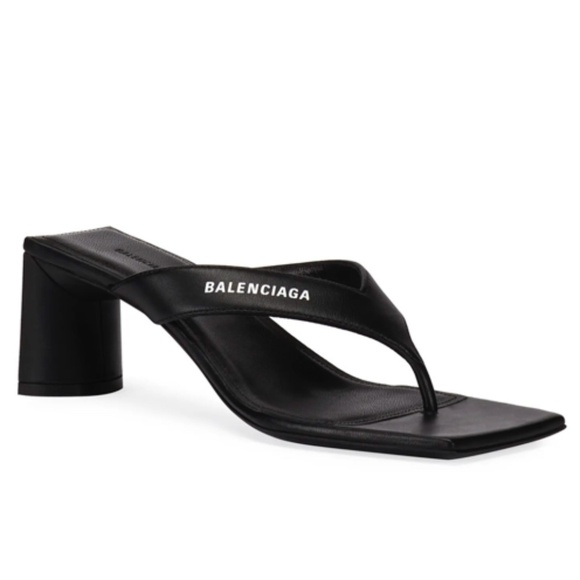 Balenciaga Double Square Toe Thong Sandal - Picture 1 of 13